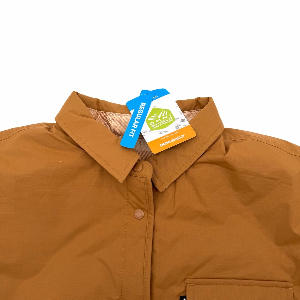 NWT New Columbia Women's Longhorn Ridge Reversible Shirt Jacket Large L Camel - Picture 5 of 6